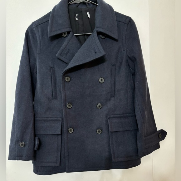 Vince Designer Kids Heavy Wool Double Breasted Coat Size Medium - Picture 12 of 15
